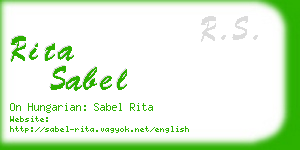 rita sabel business card